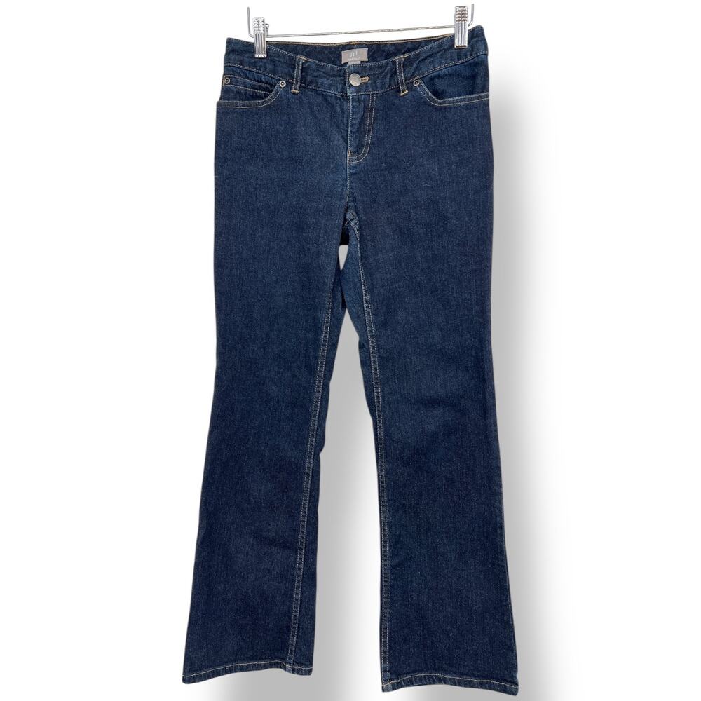 J. Jill Bootcut Jeans Mid-Rise Dark‎ Wash Women's 4 Petite Jeans